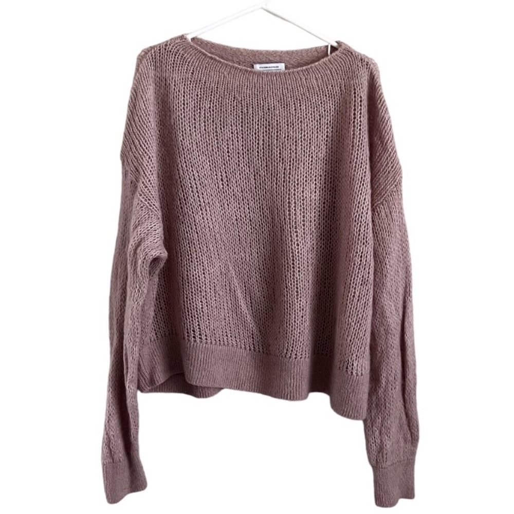 Stockholm Atelier & Other Stories Pink Oversized Knit Sweater Alpaca Wool Large
